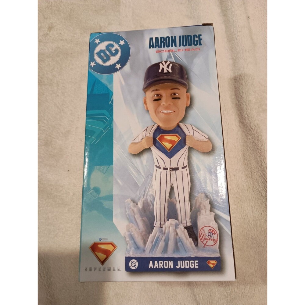 2025 NY Yankees SGA Aaron Judge Superman Bobblehead 6/20/25 DC Comics Unopened